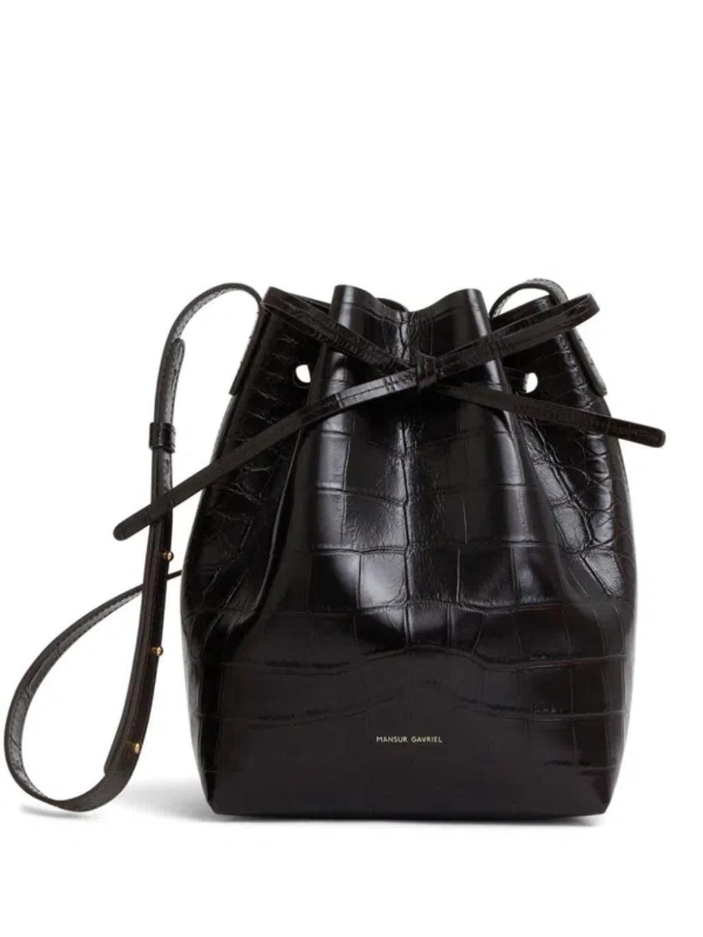 MANSUR GAVRIEL Women's Mini Bucket Bag In Chocolate Product Image