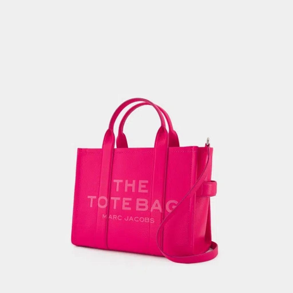 MARC JACOBS Women's The Leather Medium Tote Bag In Pink Product Image