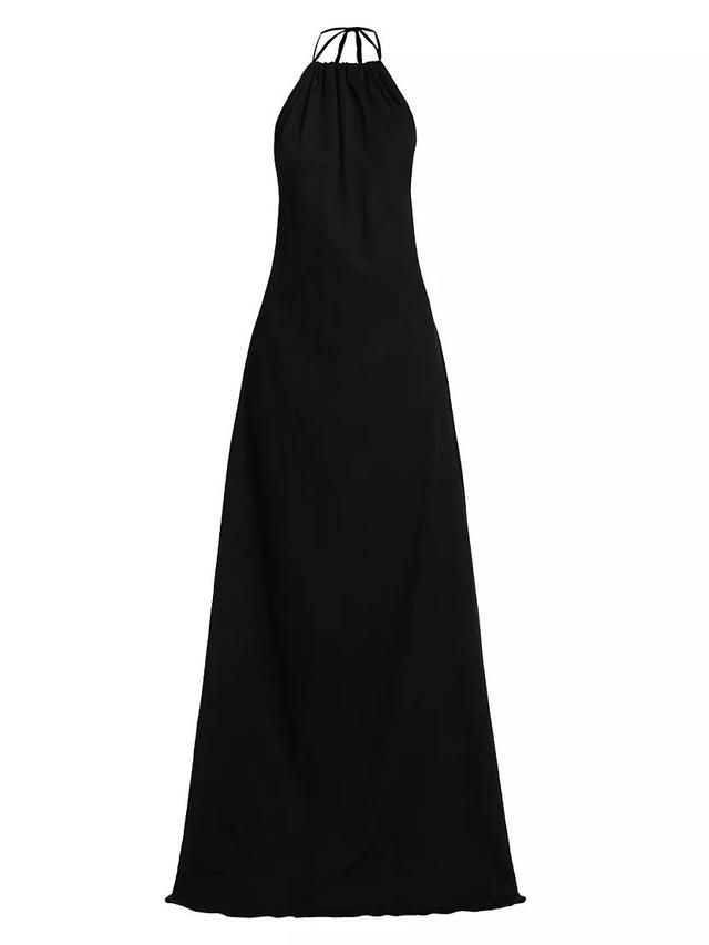 Yoko Cotton Halterneck Maxi Dress Product Image