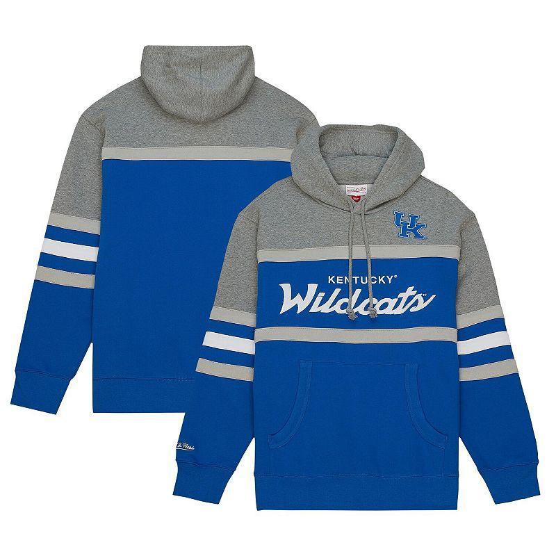 Mens Mitchell & Ness Royal Kentucky Wildcats Head Coach Pullover Hoodie Product Image