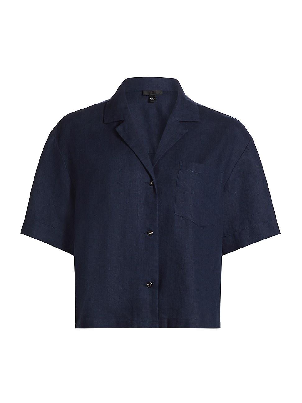 Womens Heavyweight Linen Camp Shirt Product Image