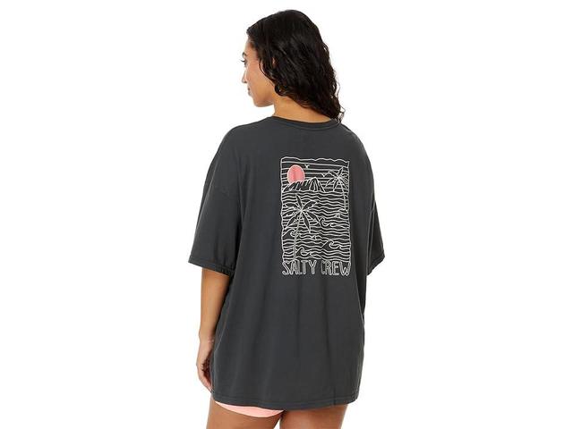 Salty Crew Joy Cover Up Tee (Charcoal) Women's Clothing Product Image