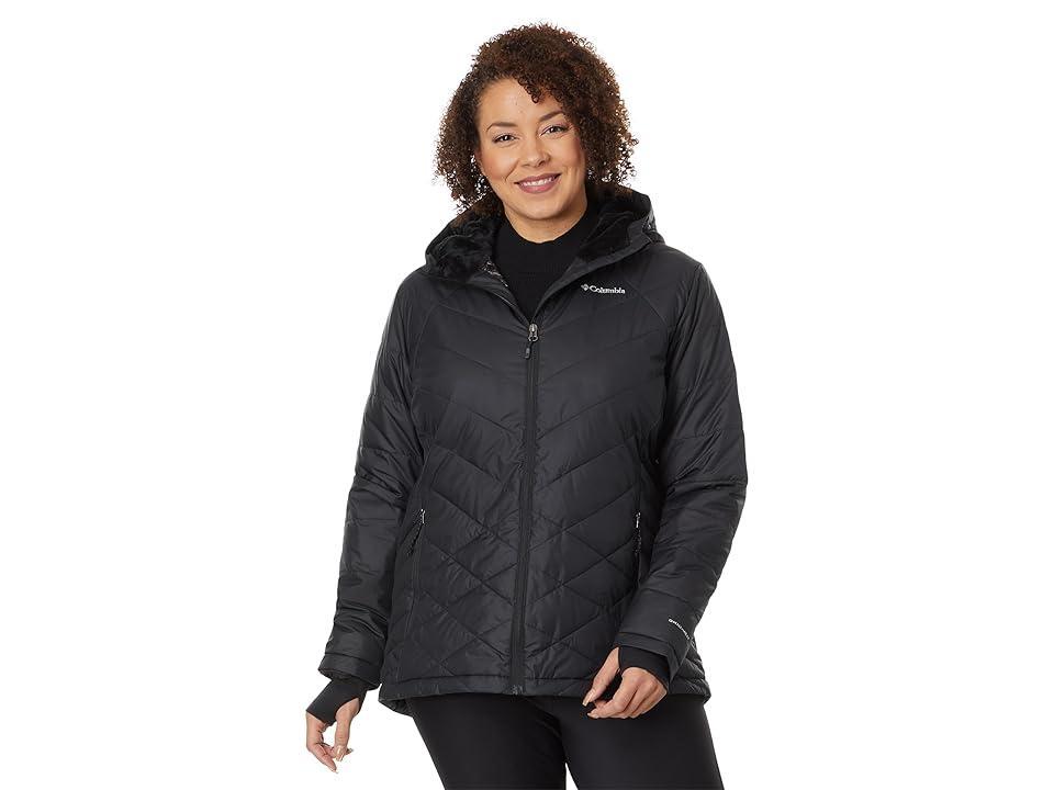 Columbia Heavenly Hooded Jacket (Black) Women's Coat Product Image