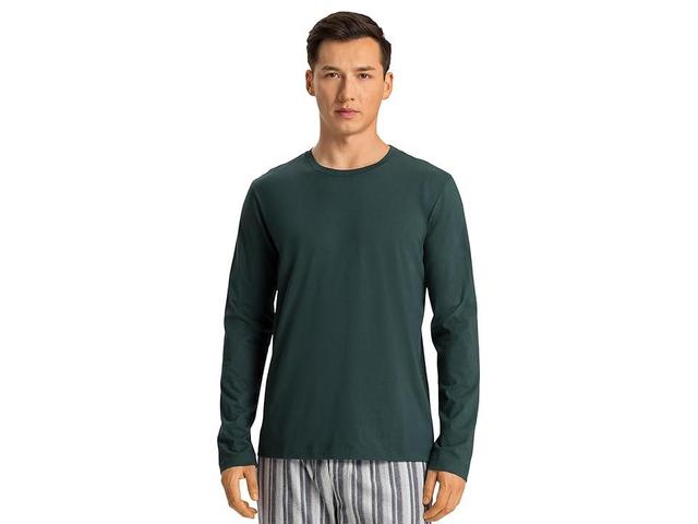 Hanro Living Long Sleeve Crew Neck Shirt (Laurel) Men's T Shirt Product Image