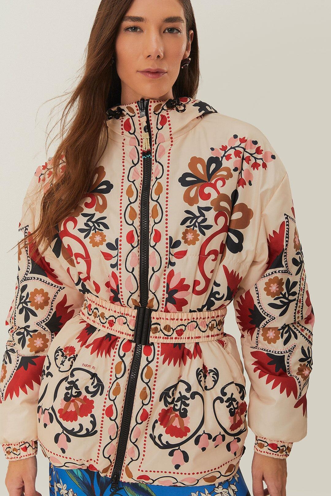 Reversible Cashew Mandala Puffer Jacket Product Image