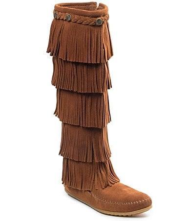 Minnetonka Five Layer Fringe Boot Product Image