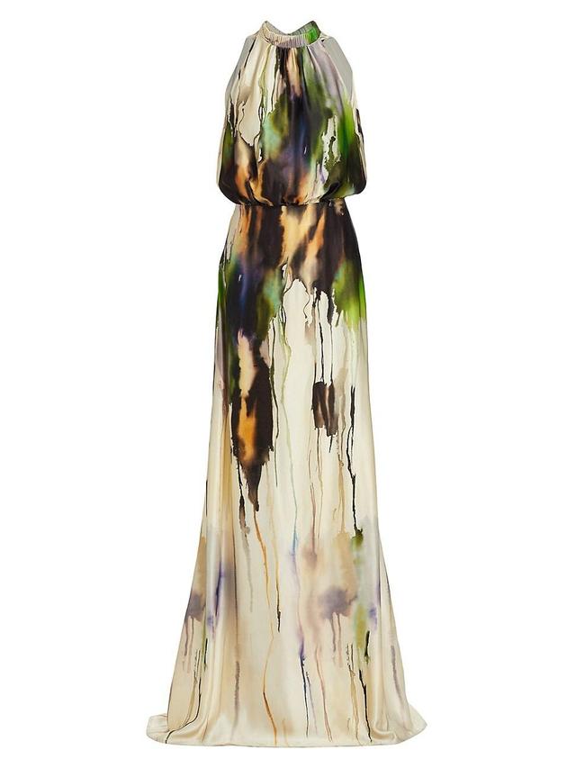 Womens Mabel Watercolor Blouson Gown Product Image