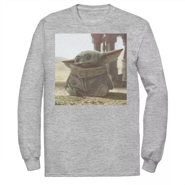 Mens Star Wars The Mandalorian The Child aka Baby Yoda Photograph Tee Athletic Grey Product Image