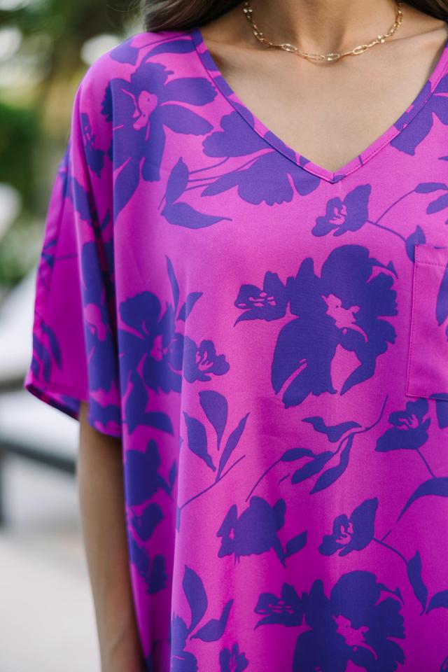 Couldn't Be Better Magenta Purple Floral Top Female Product Image