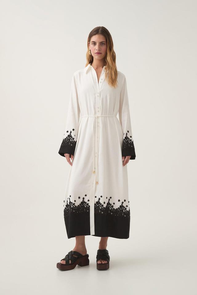 Charmer Lace Trim Midi Dress Product Image