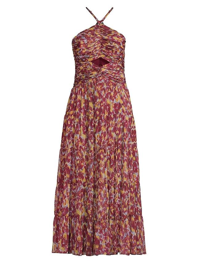 Womens Khiara Floral Halter Midi-Dress Product Image