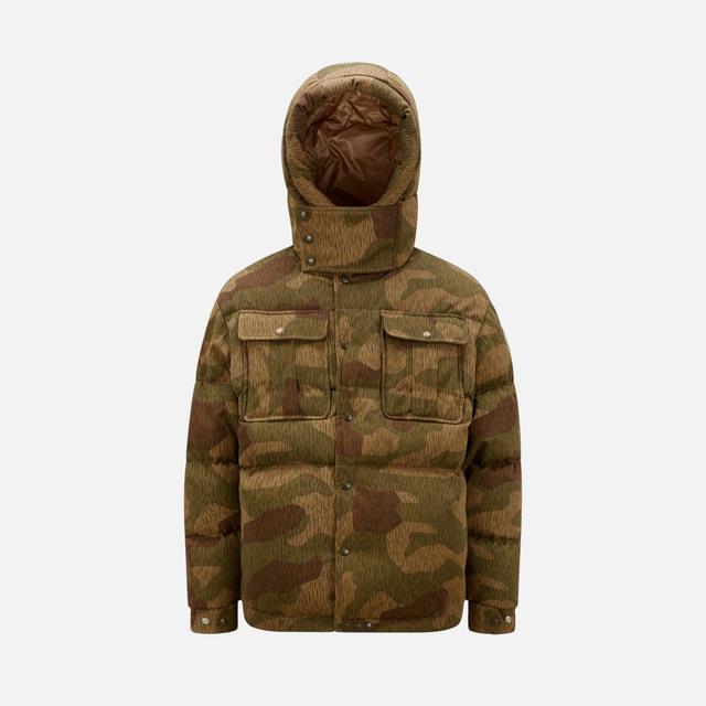 Moncler x Palm Angels Mandelbrot Long Parka - Brown Male Product Image