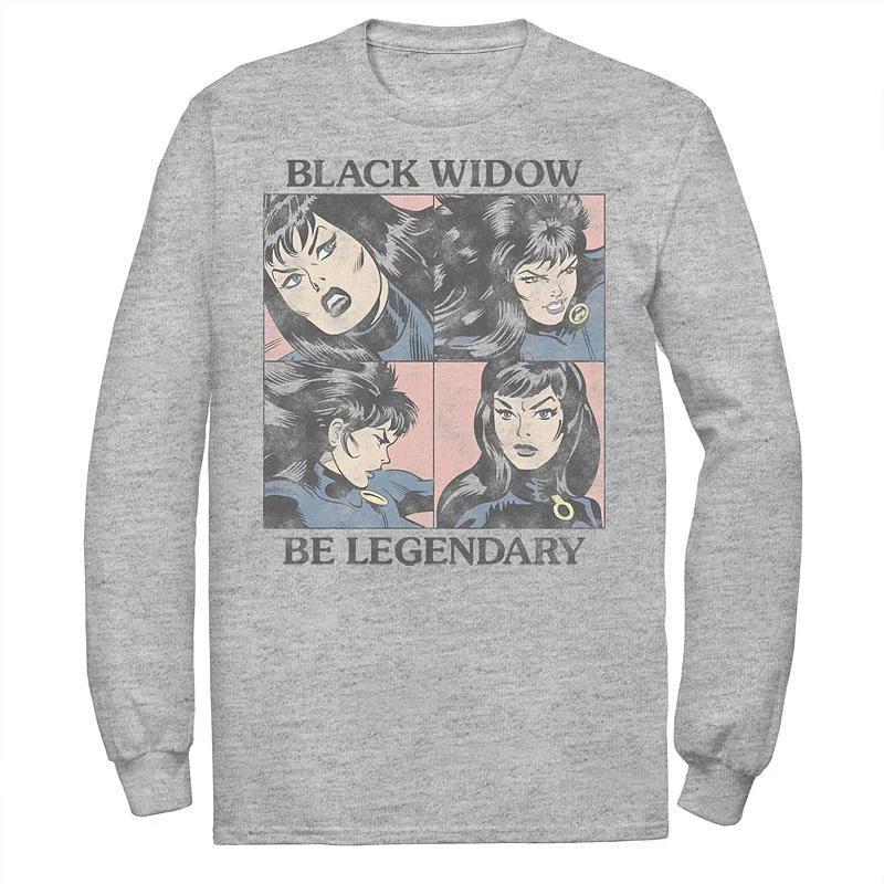 Mens Marvel Black Widow Tee Athletic Grey Product Image