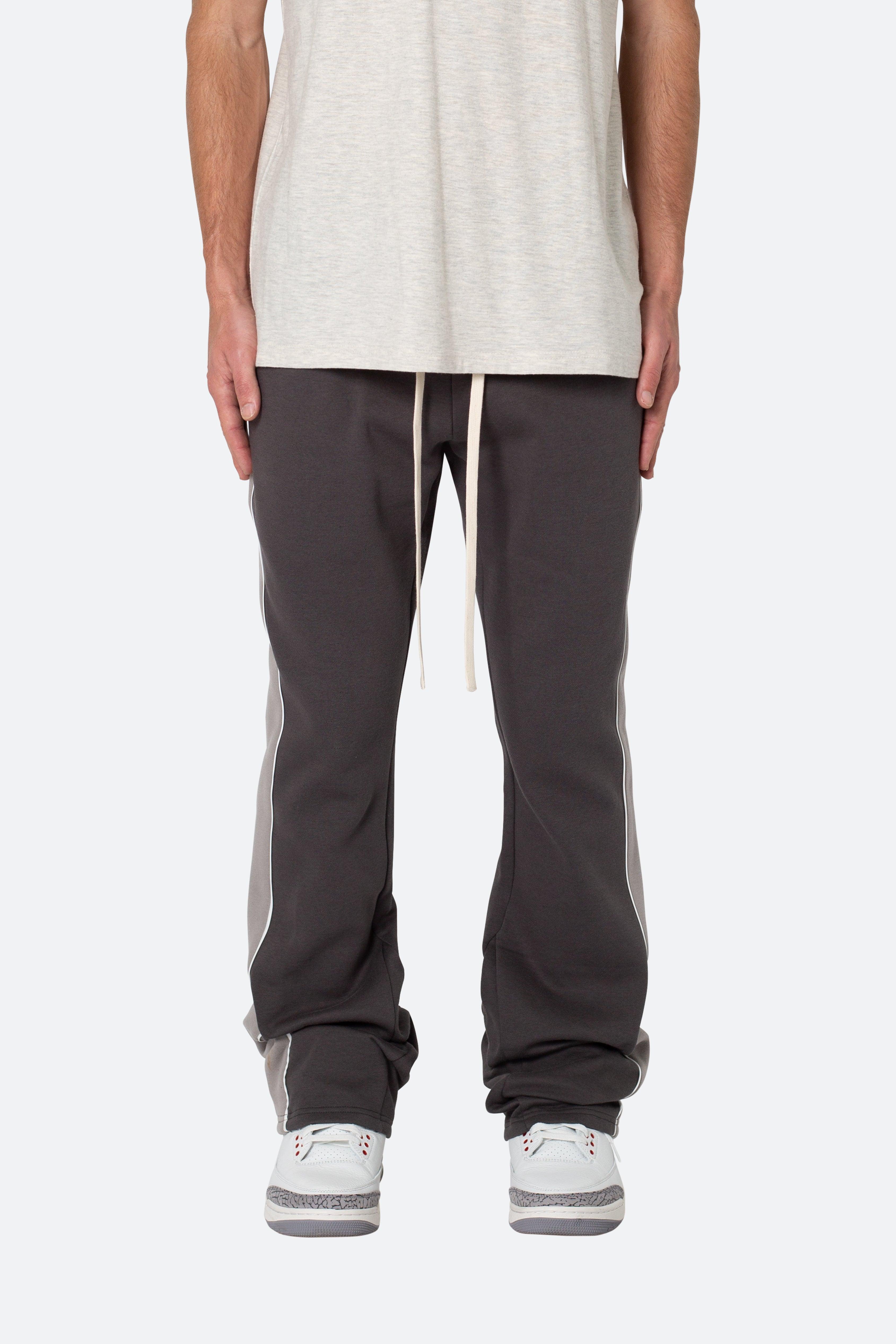 Flared Panel Track Pants - Grey Product Image