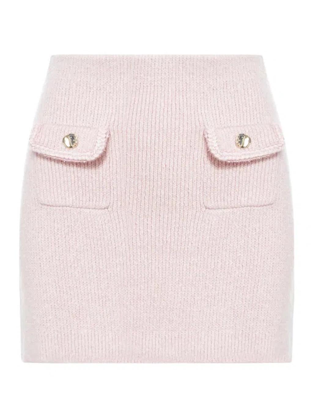 Knitted Mini Skirt In Rose Product Image