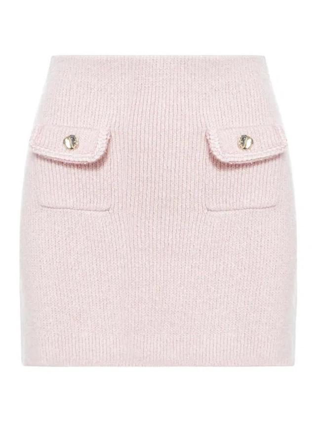 Knitted Mini Skirt In Rose Product Image