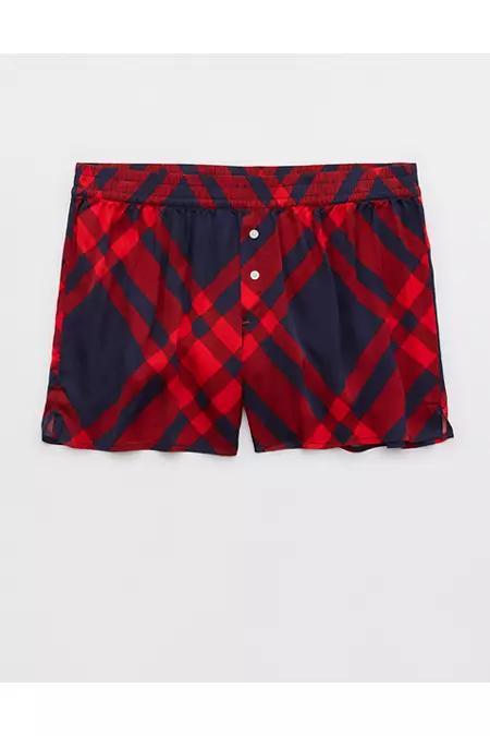 Aerie Off-Duty Satin Boxer Women's Product Image