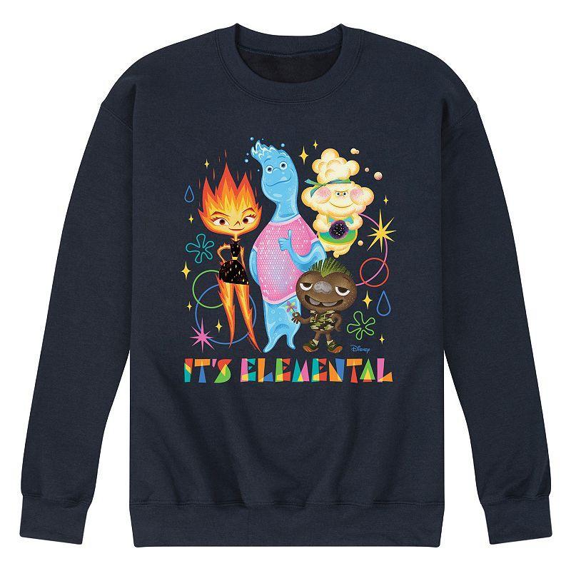 Disneys Elemental Mens Its Elemental Fleece Sweatshirt Blue Product Image