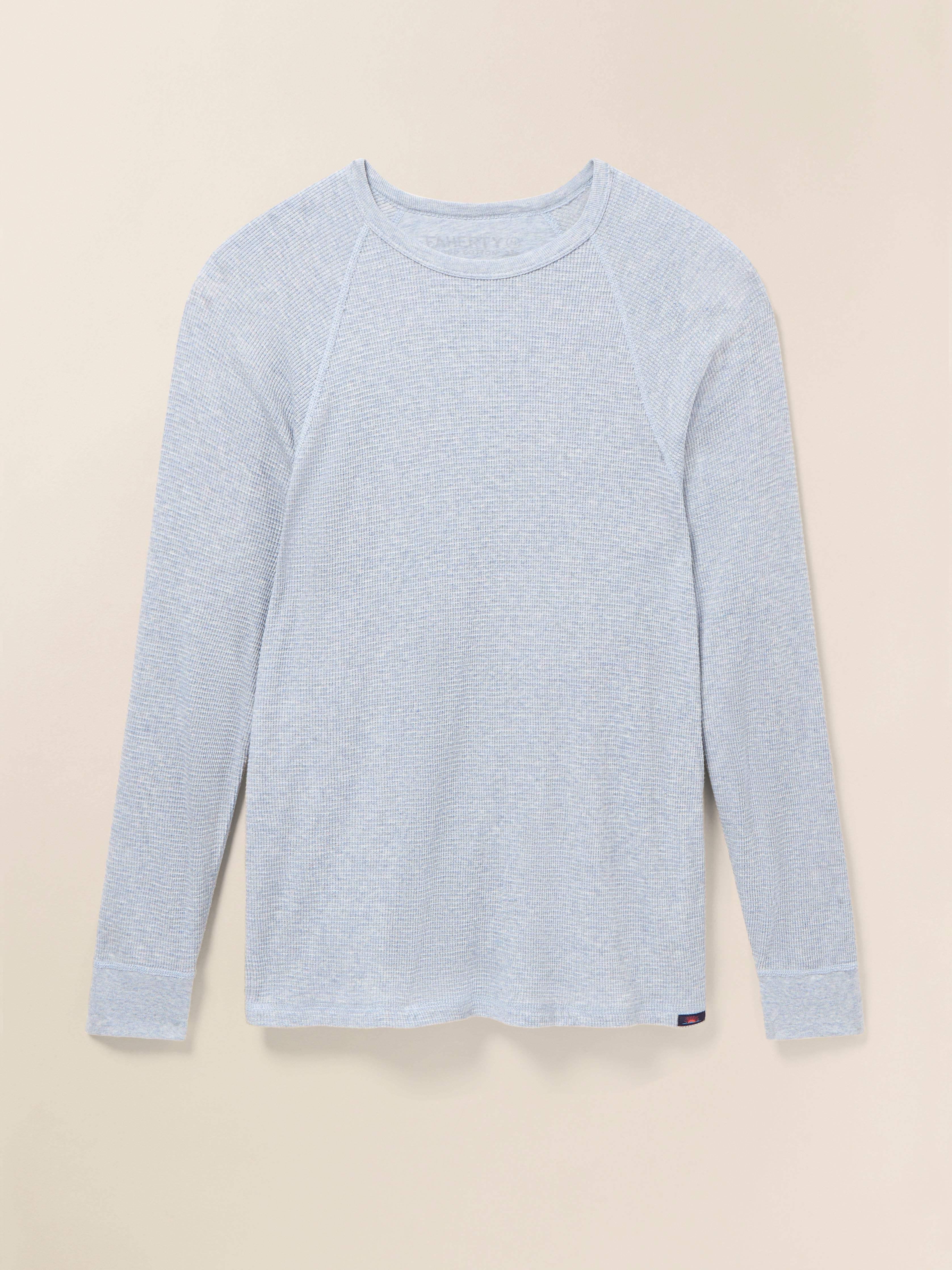 Long-Sleeve Cloud Waffle Crew - Frosty Slate Heather Product Image