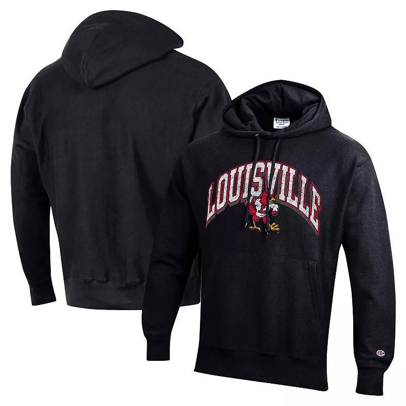 Mens Champion Louisville Cardinals Vault Late Night Reverse Weave Pullover Hoodie Product Image