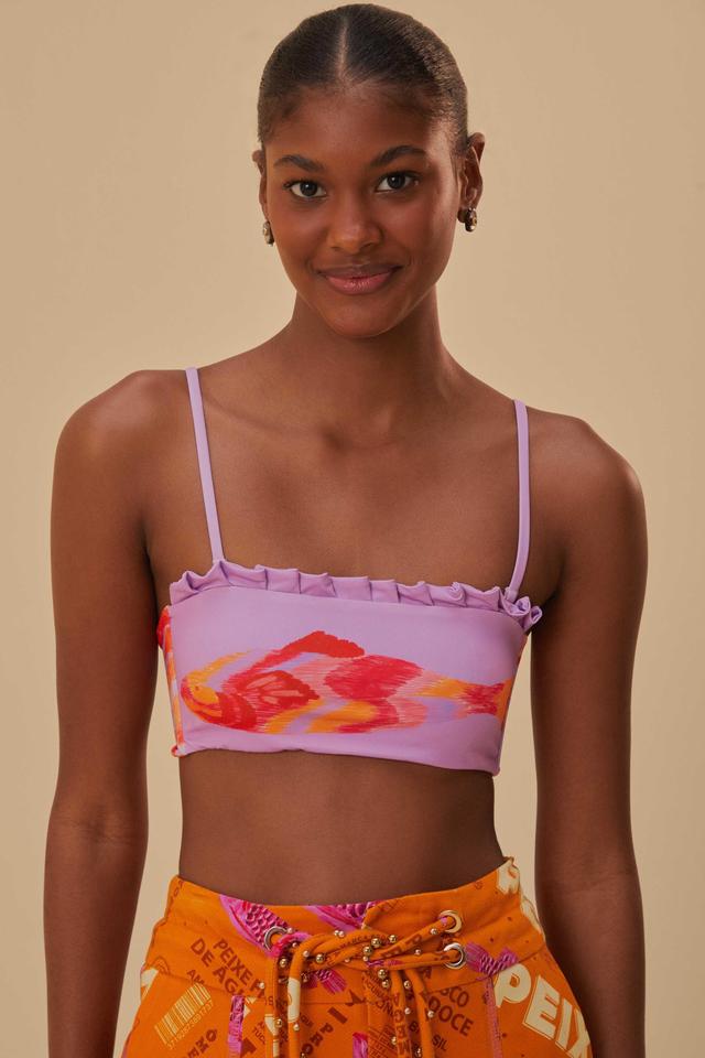 Painted Fish Top, LILAC / S Product Image