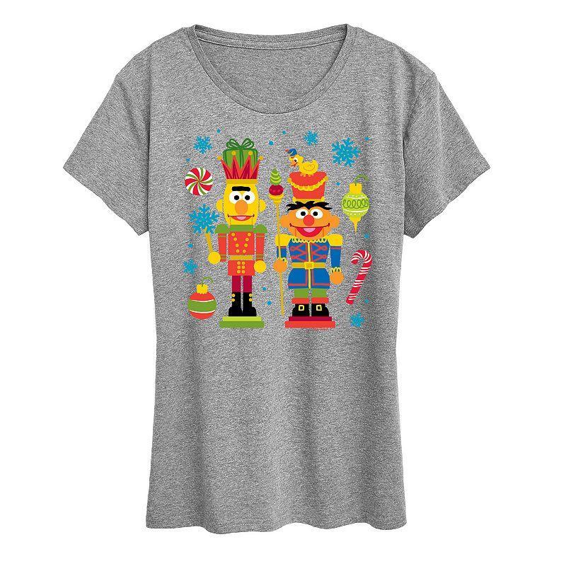 Womens Sesame Street Nutcrackers Graphic Tee, Girls Grey Heather Product Image