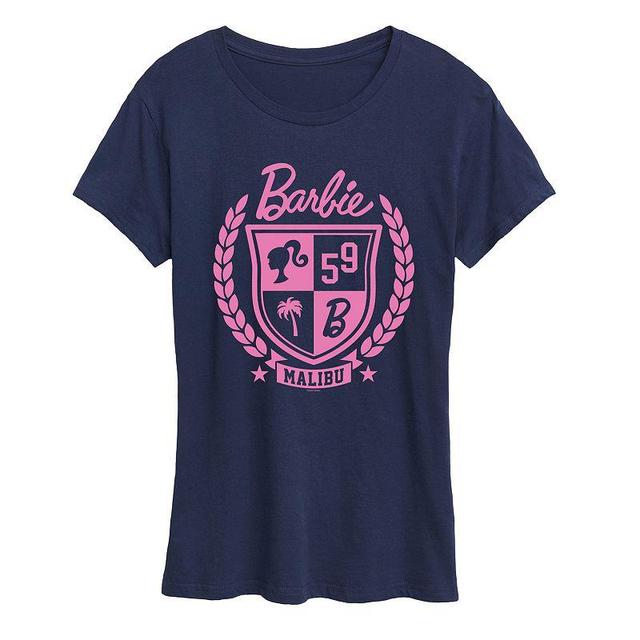 Womens Barbie Varsity Malibu Seal Graphic Tee Product Image