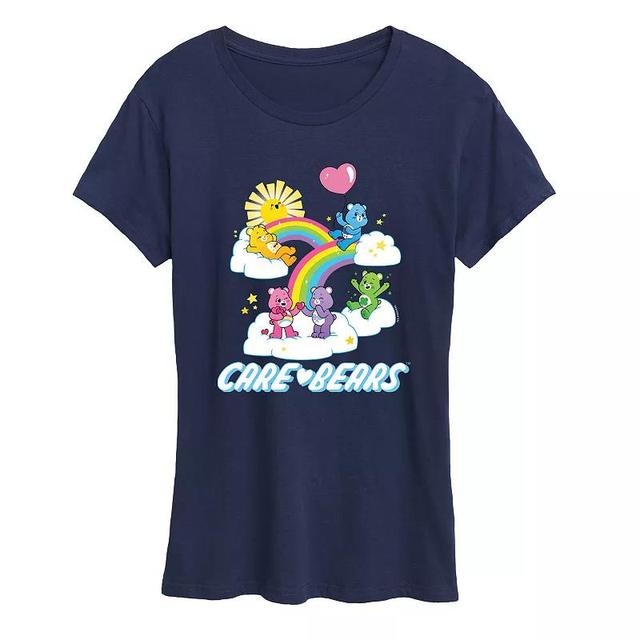 Womens Care Bears Group Logo Graphic Tee Blue Product Image