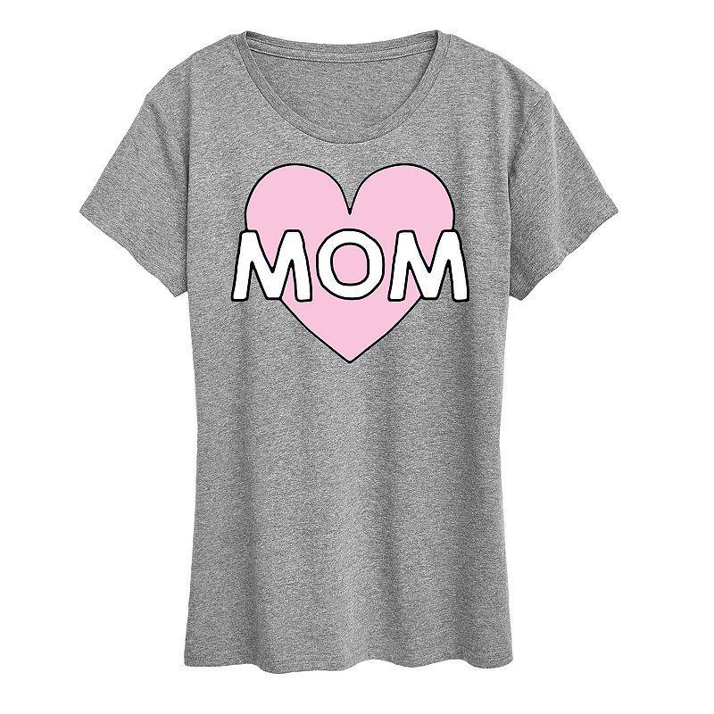 Womens Mom Heart Graphic Tee Product Image