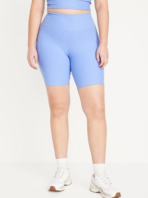 High-Waisted PowerSoft Biker Shorts -- 8-inch inseam Product Image