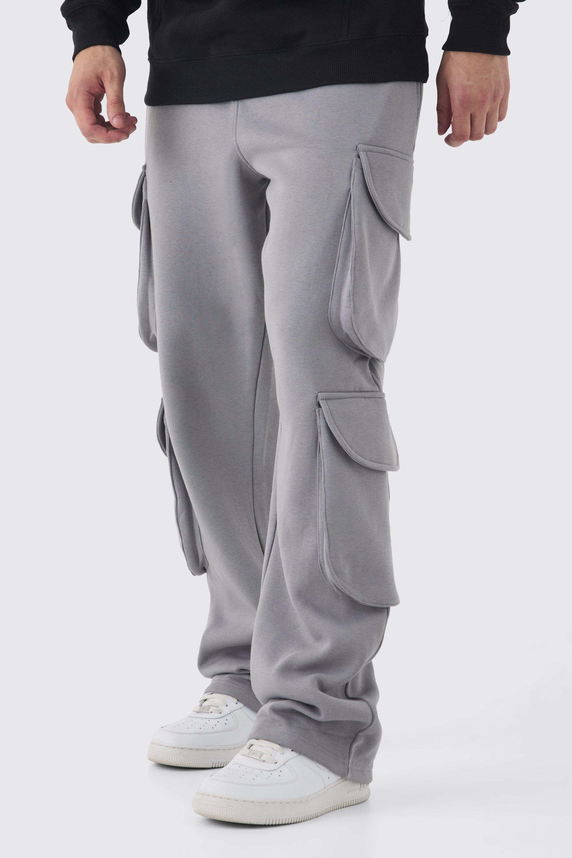 Tall Relaxed Cargo Pocket Sweatpants | boohooMAN USA Product Image