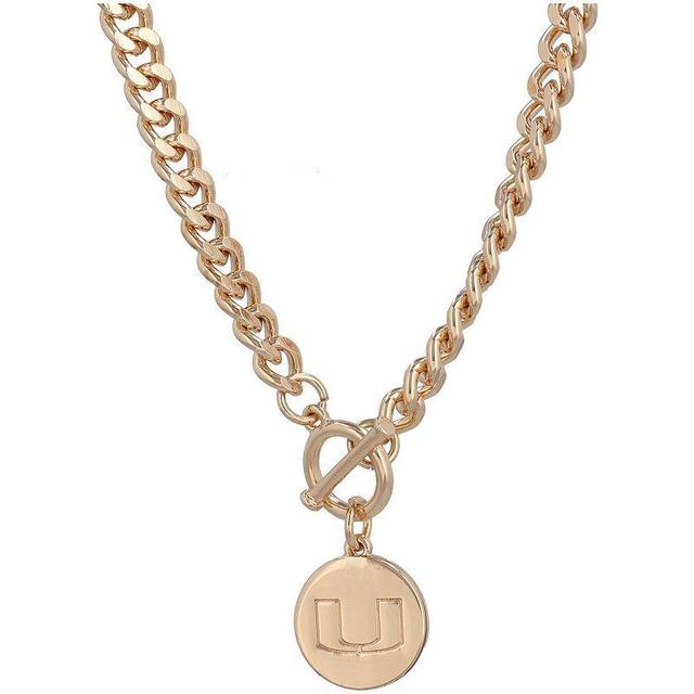 Miami Hurricanes Ramsey Gold Necklace, Womens Product Image