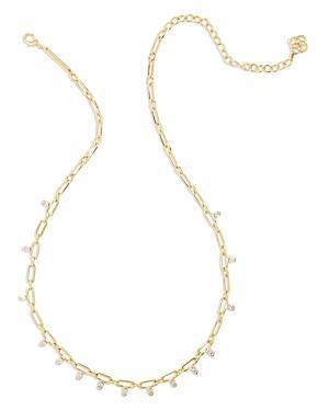 Kendra Scott Murphy Crystal Chain Necklace - Silver White CZ Product Image