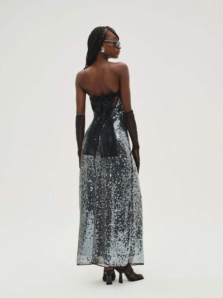 Christelle Maxi Dress — Silver Product Image