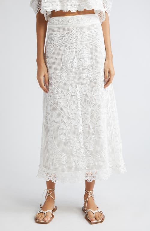 FARM Rio Guipure Lace Midi Skirt Product Image