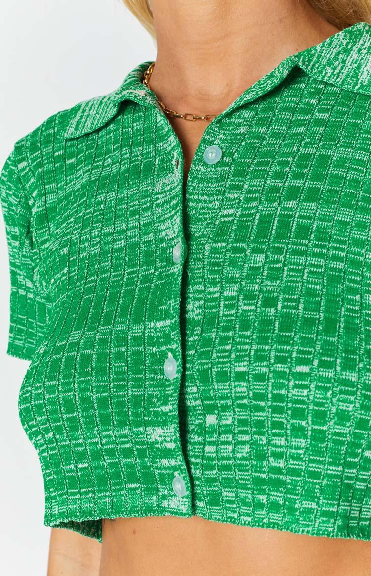 Beth Knit Polo Green Product Image