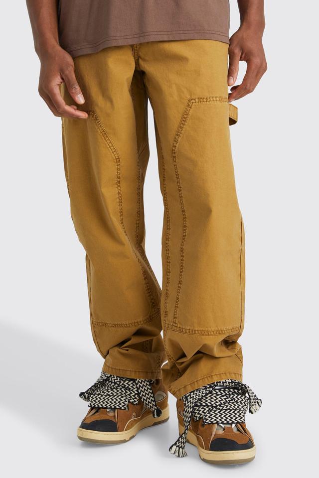 Relaxed Overdye Acid Wash Carpenter Trouser | boohooMAN USA Product Image