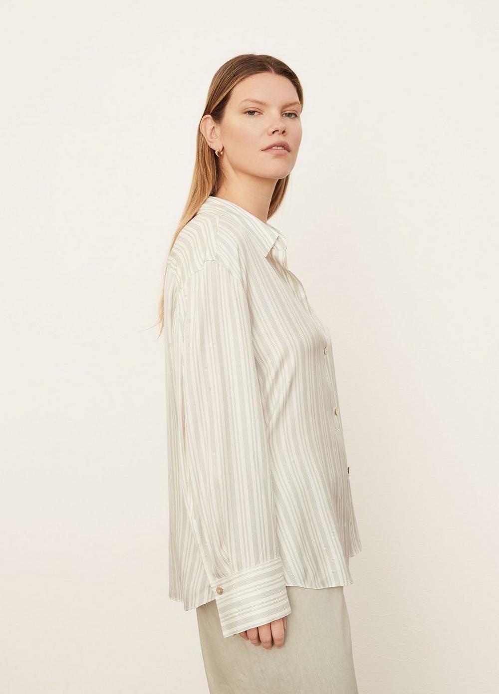 Stripe Sculpted Long Sleeve Shirt Product Image