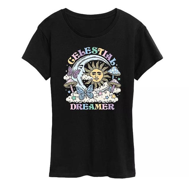 Womens Celestial Dreamer Graphic Tee Blue Product Image