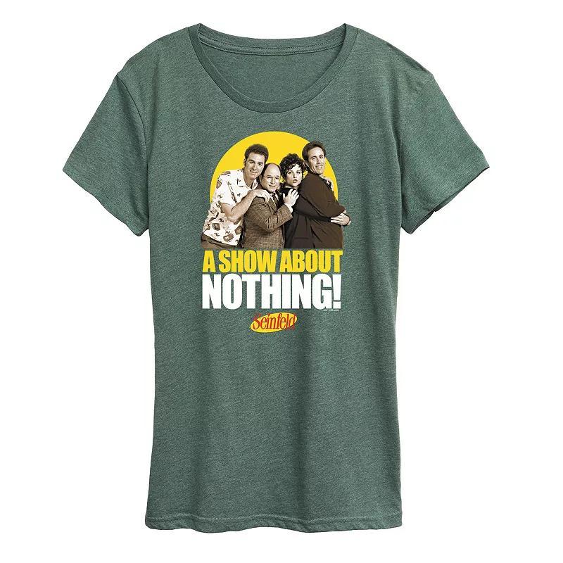 Womens Seinfeld Show About Nothing Graphic Tee Heather Grey Product Image