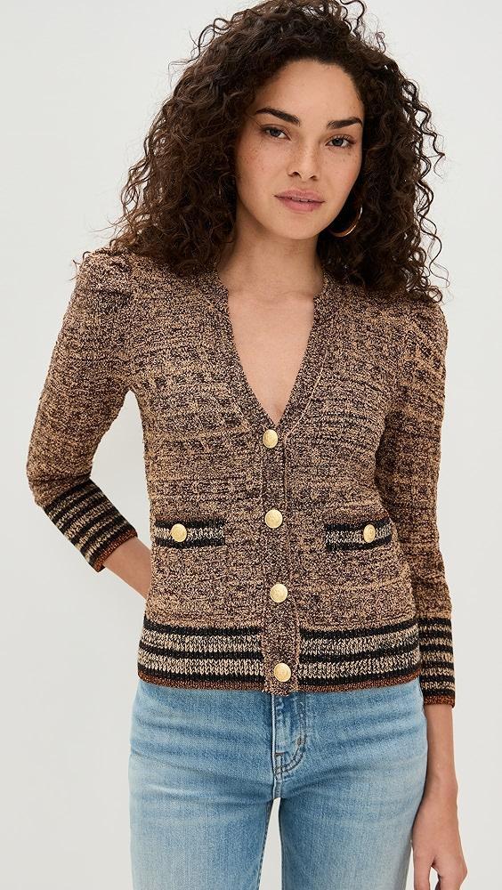 L'AGENCE Jenni Waffle Stitch Cardigan | Shopbop Product Image