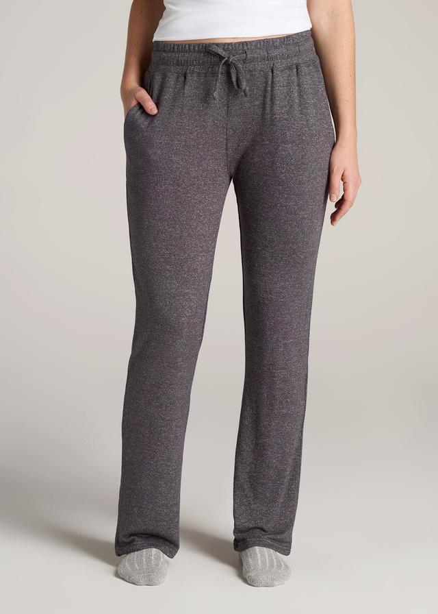 Open-Bottom Cozy PJ Lounge Pants for Tall Women in Charcoal Mix Female Product Image