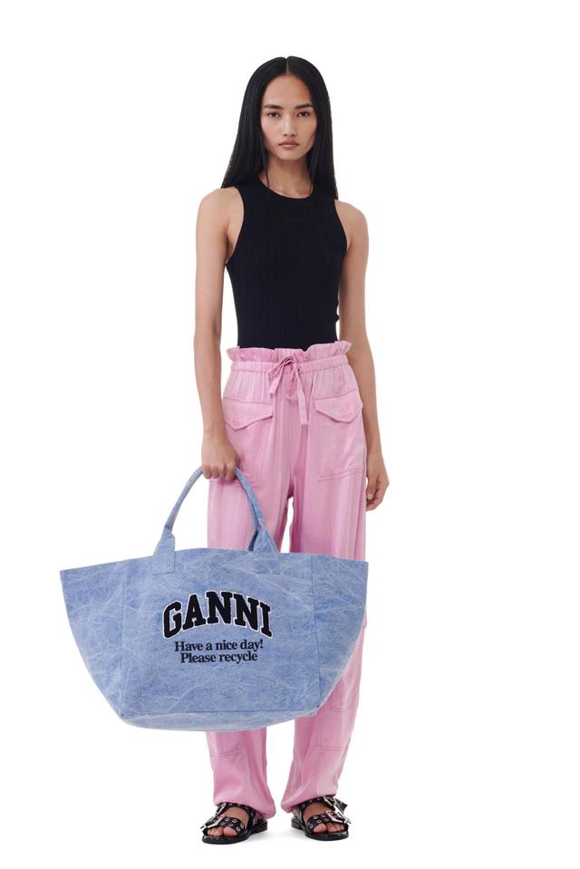 Blue Oversized Canvas Tote Bag Product Image