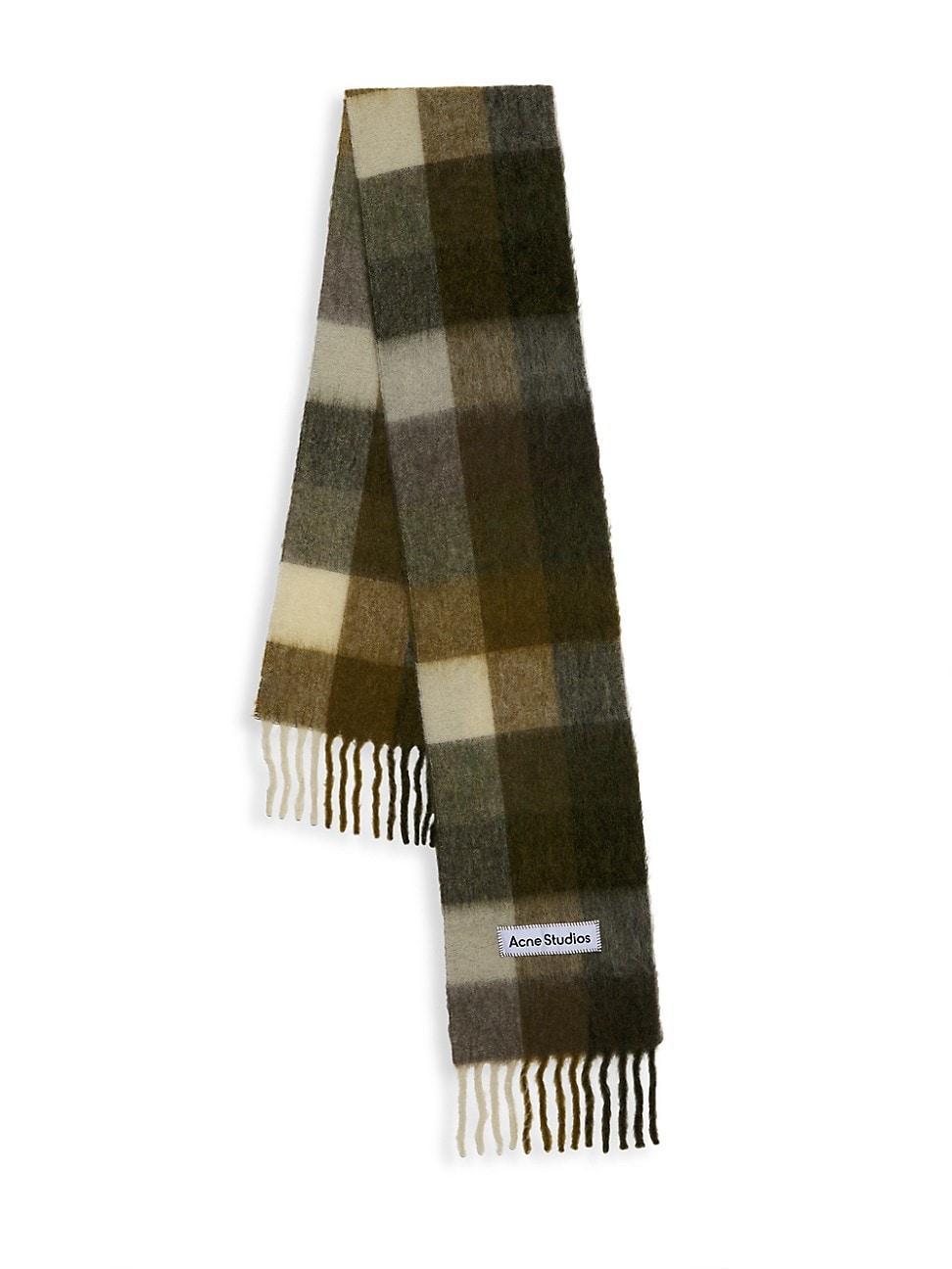 Mens Unisex Main Vally Checkered Fringe Scarf Product Image