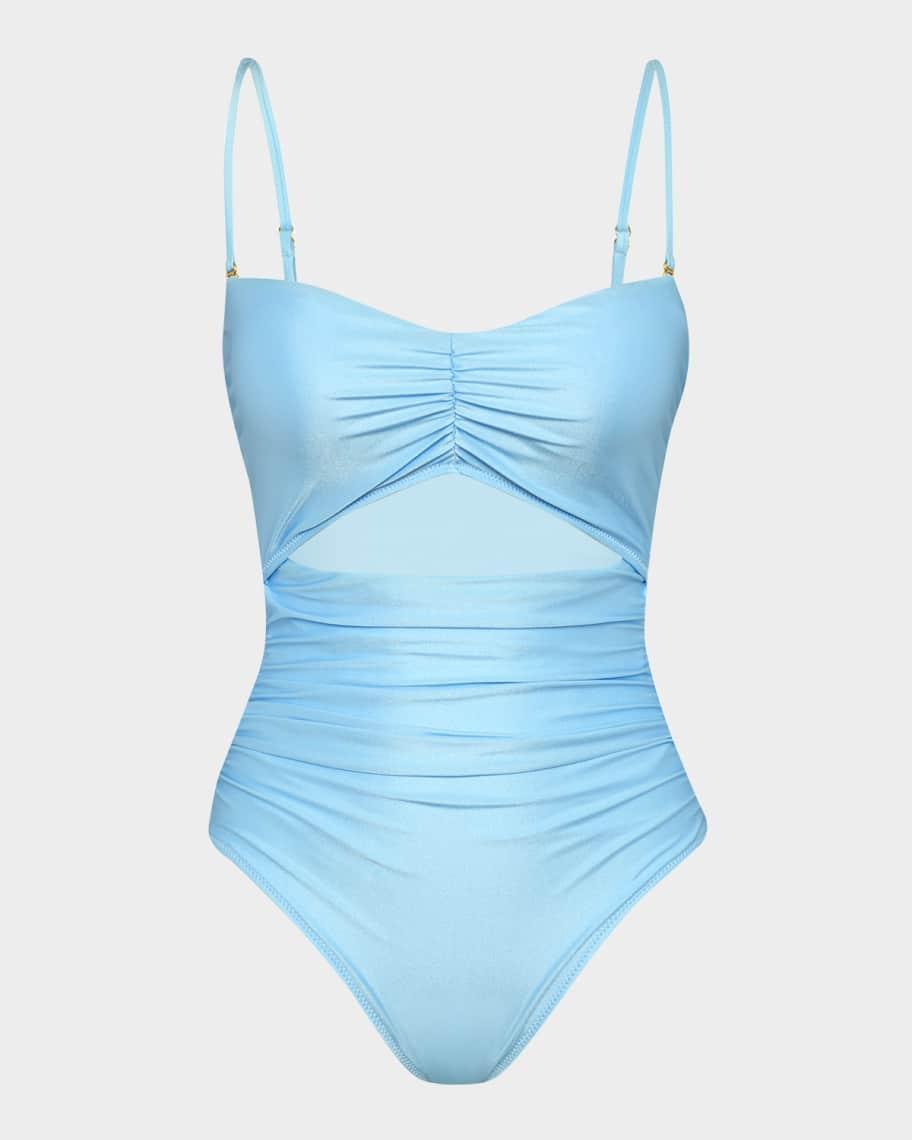 Lily Ruched Cutout One-Piece Swimsuit Product Image