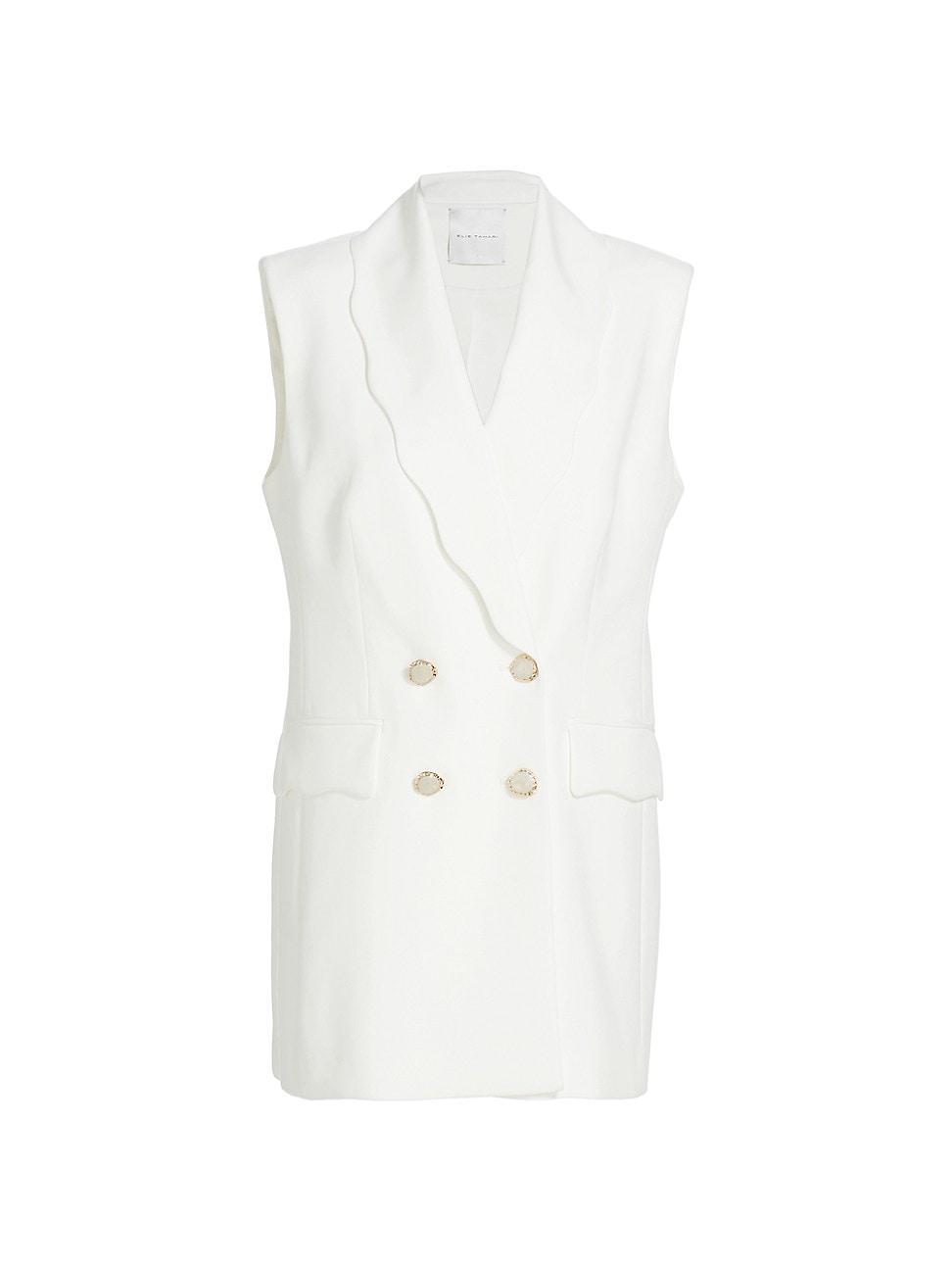 Womens Daniela Scallop-Lapel Sleeveless Blazer Product Image