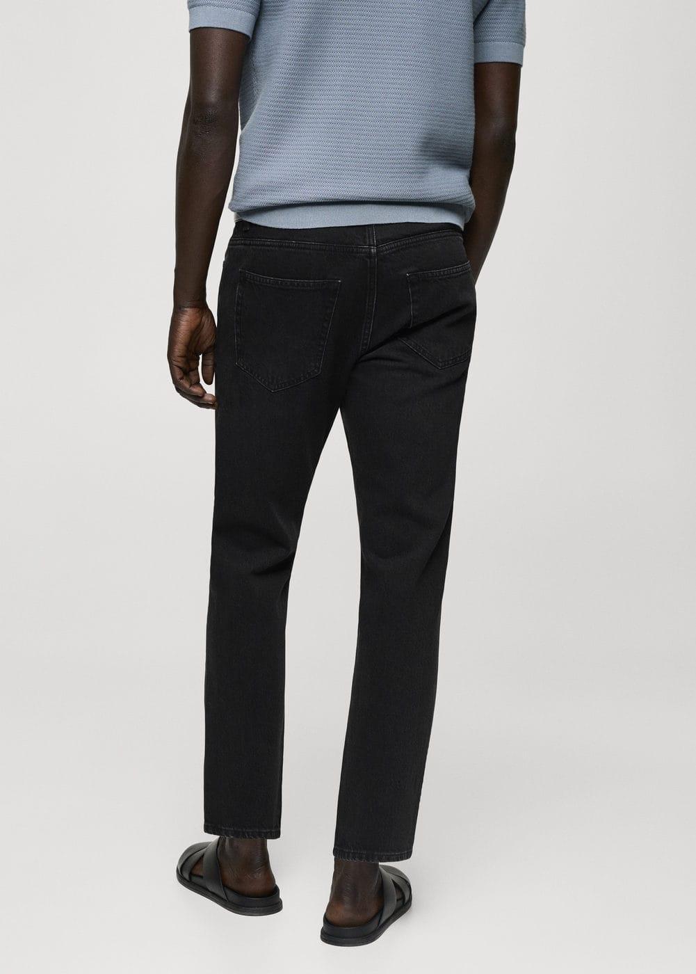 MANGO MAN - Ben tapered fit jeans black denimMen Product Image