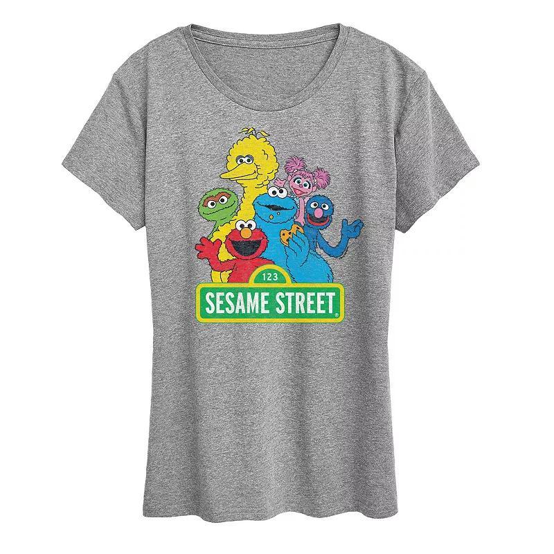 Womens Sesame Street Vintage Group Graphic Tee Product Image