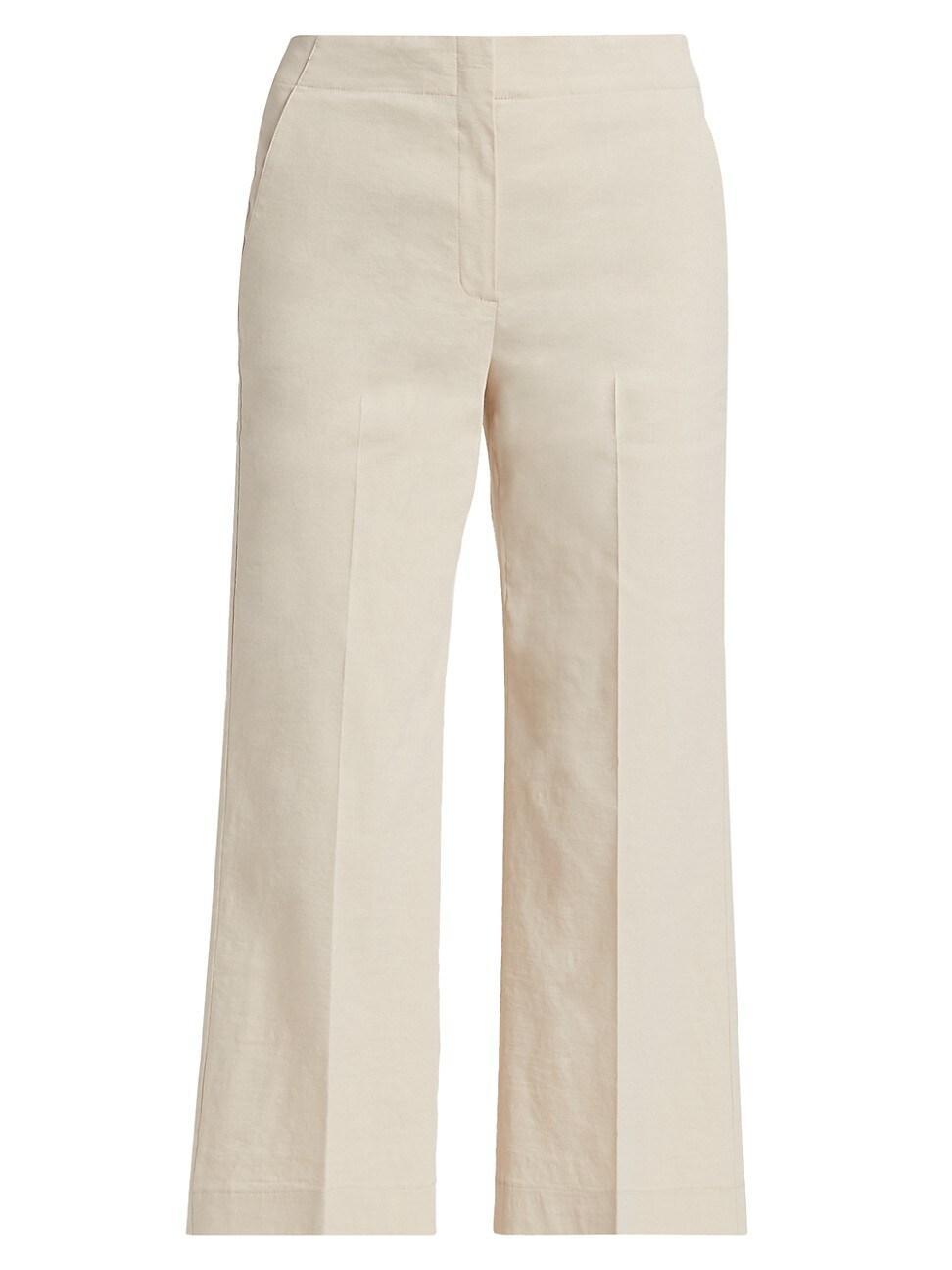 Womens Terena Linen Cropped Wide-Leg Pants Product Image