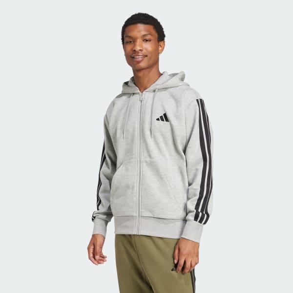 Essentials 3-Stripes Fleece Hoodie Product Image